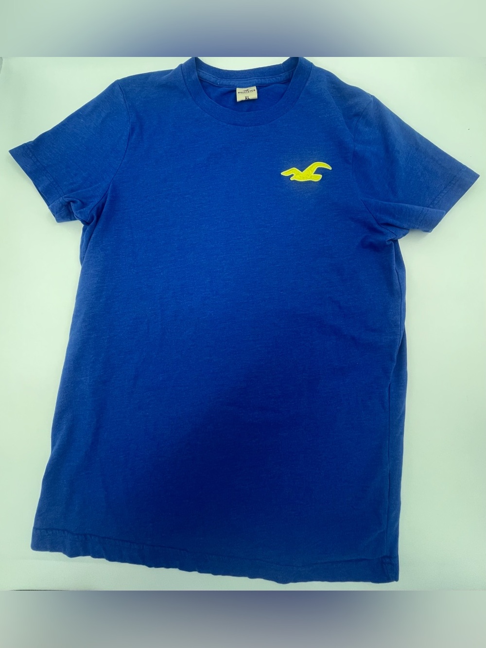 Hollister Boys Blue Short-Sleeve Tee with Yellow Logo